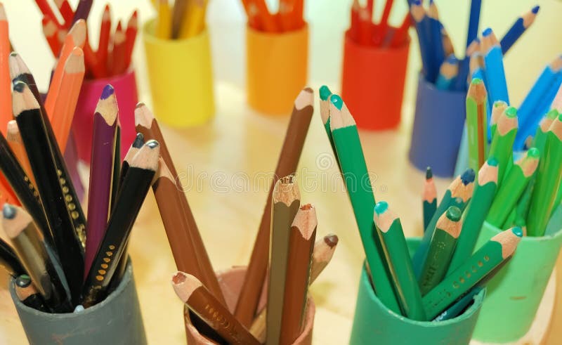 Photo circle of crayon pencils. Photo circle of crayon pencils