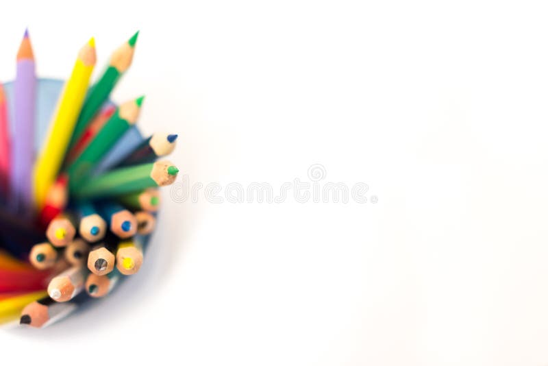 Lápis coloridos em um fundo branco fotografia de stock royalty free Lápis coloridos em um fundo branco fotografia de stock royalty free