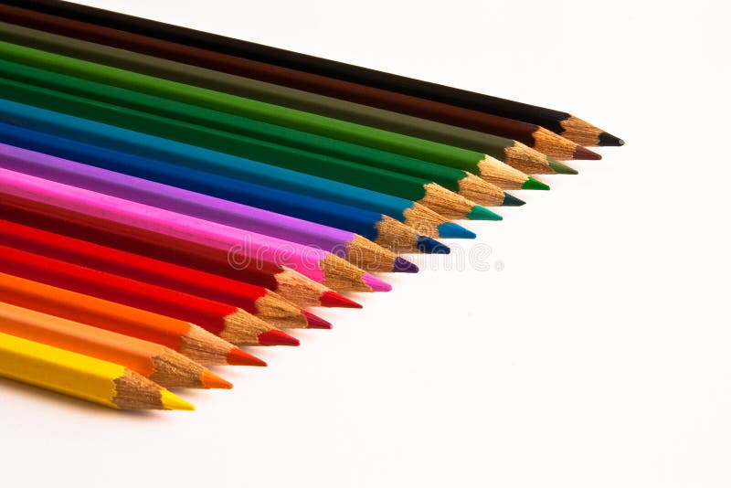 Coloring pencils isolated on white background. Coloring pencils isolated on white background