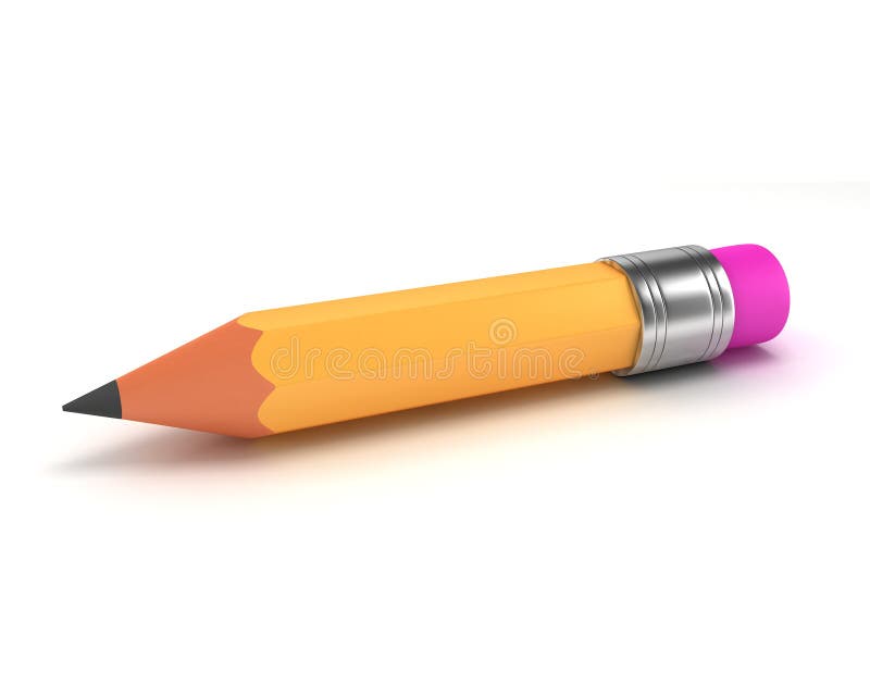 lápis do amarelo 3d ilustração royalty free lápis do amarelo 3d ilustração royalty free