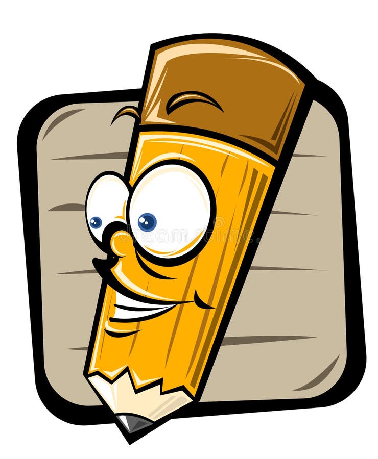 Lápis de desenho animado ilustração do vetor