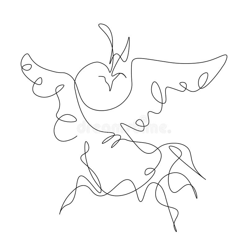 A lápis ilustração do pássaro um de Phoenix do vetor do desenho ilustração do vetor A lápis ilustração do pássaro um de Phoenix do vetor do desenho ilustração do vetor