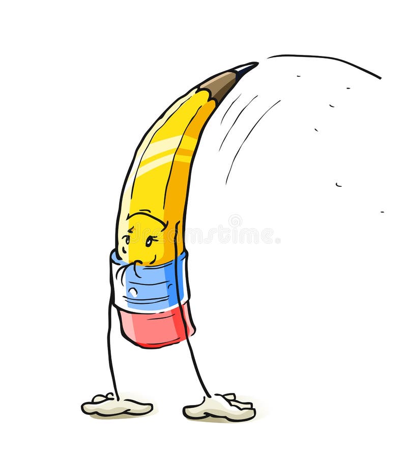 Lápiz de terminal de componente sonriente de la historieta libre illustration