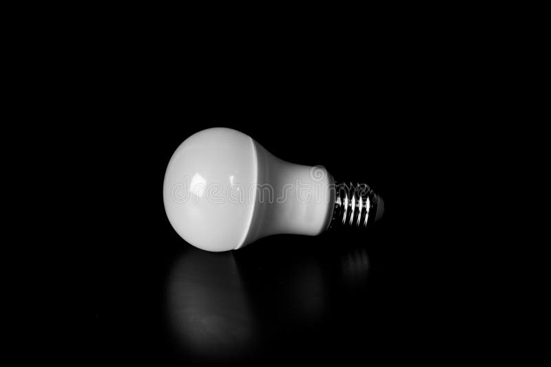 LED Bulb with Lighting on black background Eco power concept. LED Bulb with Lighting on black background Eco power concept.