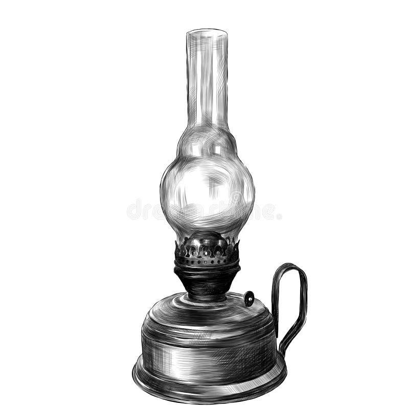 Lâmpada de querosene ilustração do vetor