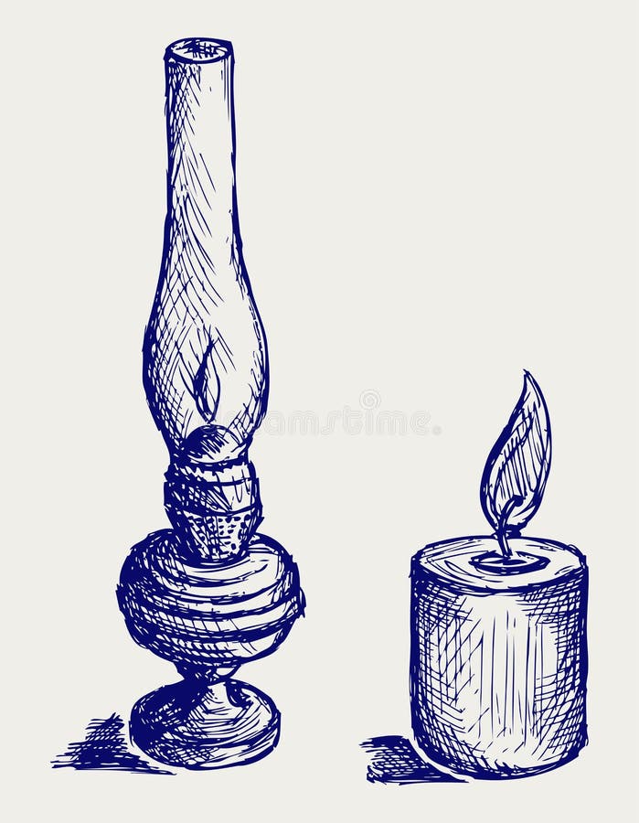 Lâmpada de querosene ilustração do vetor