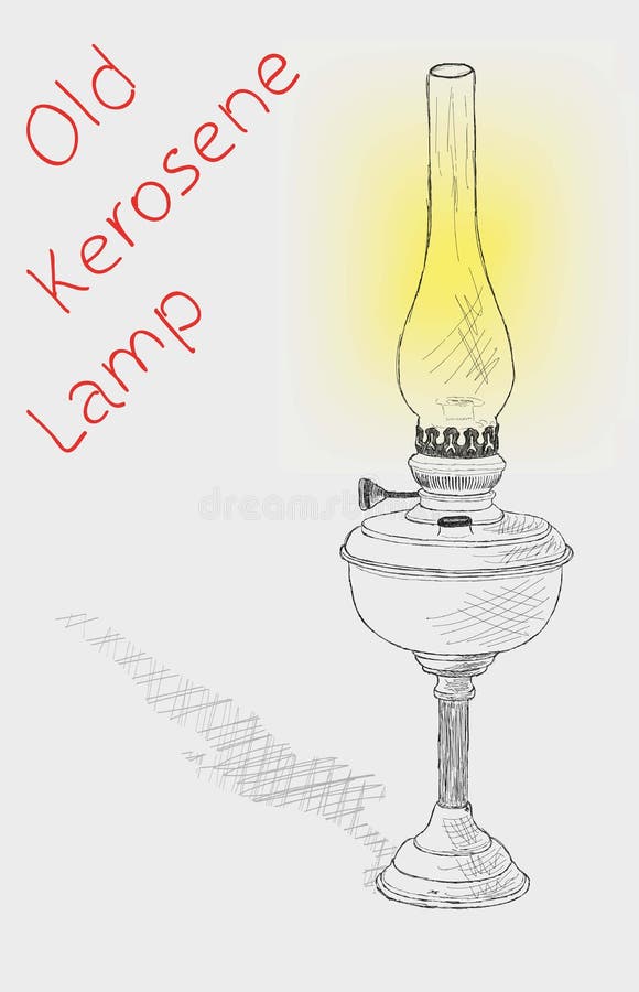 Lâmpada de querosene velha ilustração royalty free