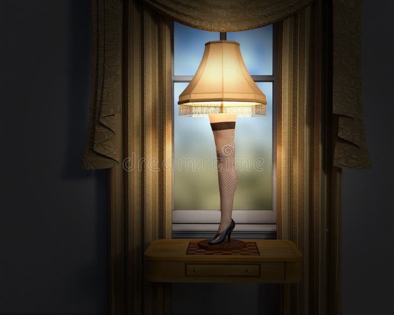 Funny leg lamp right just like in the Christmas Story movie. Ugly furniture at its best!. Funny leg lamp right just like in the Christmas Story movie. Ugly furniture at its best!