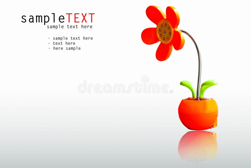 Lâmpada vermelha plástica da flor foto de stock Lâmpada vermelha plástica da flor foto de stock