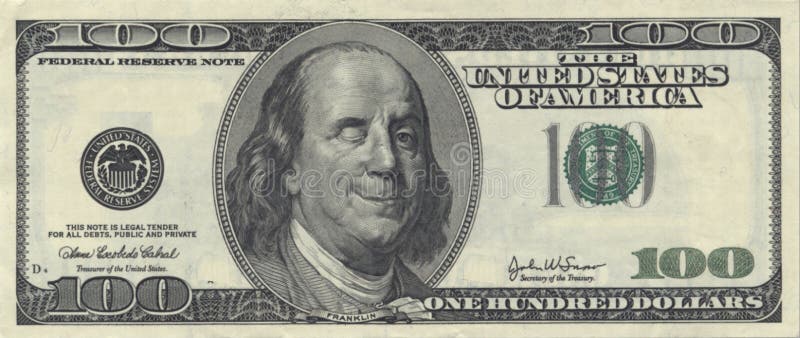 High Resolution Smiling Ben Franklin with Wink. High Resolution Smiling Ben Franklin with Wink