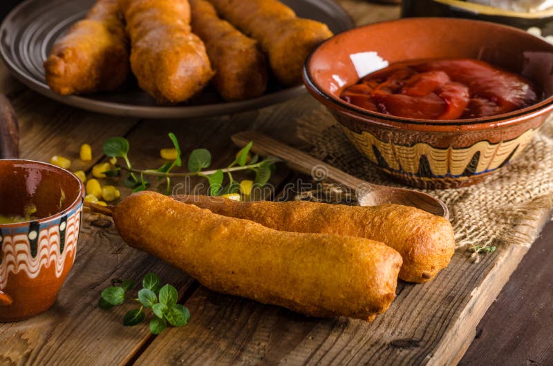 Läcker corndog arkivbild Läcker corndog arkivbild