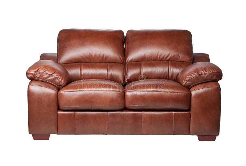 Läderlyxsofa arkivbilder