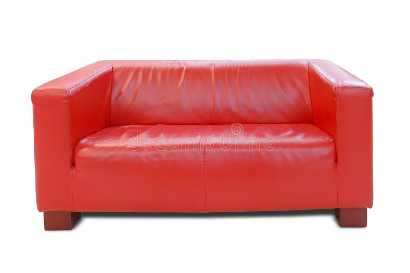 Läderredsofa arkivbild