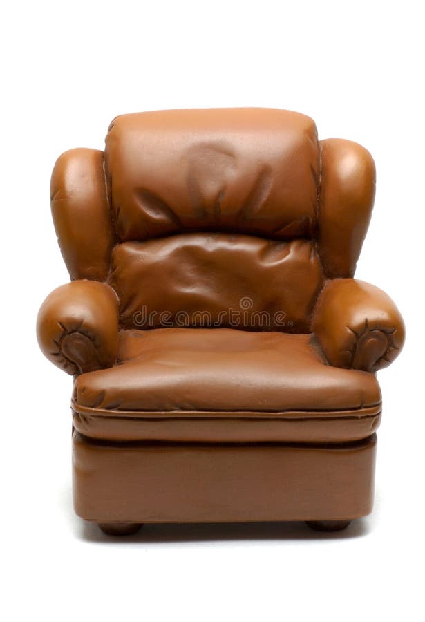 Lädersofa arkivfoto