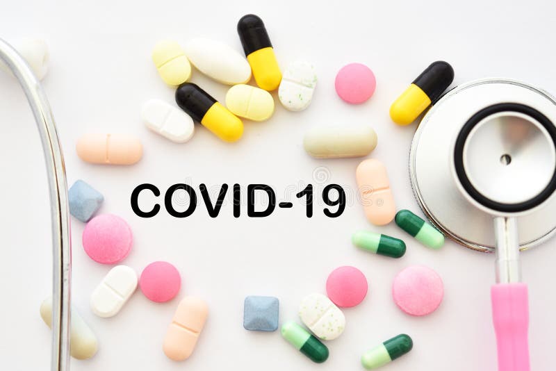 Läkemedel för behandling av COVID- 19 royaltyfri fotografi Läkemedel för behandling av COVID- 19 royaltyfri fotografi