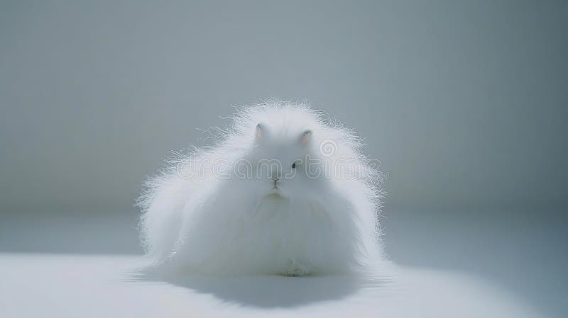 Läkemedelsform Vit kaninstudio Portrait calm - bakgrundsadoption av sällskapsdjur arkivfoton