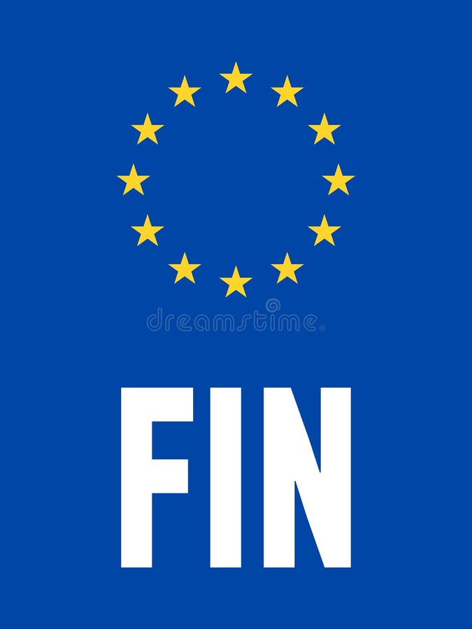 Ländercode des Lizenzplatzes Finnland. Internationaler Ländercode Finnlands: Nicht-EU-Lizenzplakette