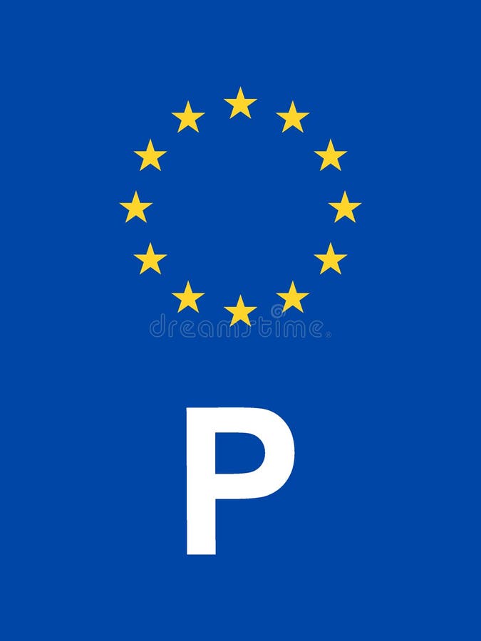 Ländercode des Lizenzplatzes Portugal vektor abbildung