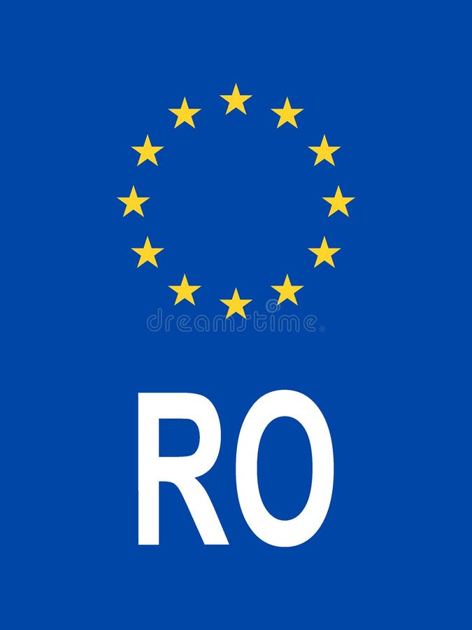 Ländercode des Lizenzplatzes Rumänien stock abbildung