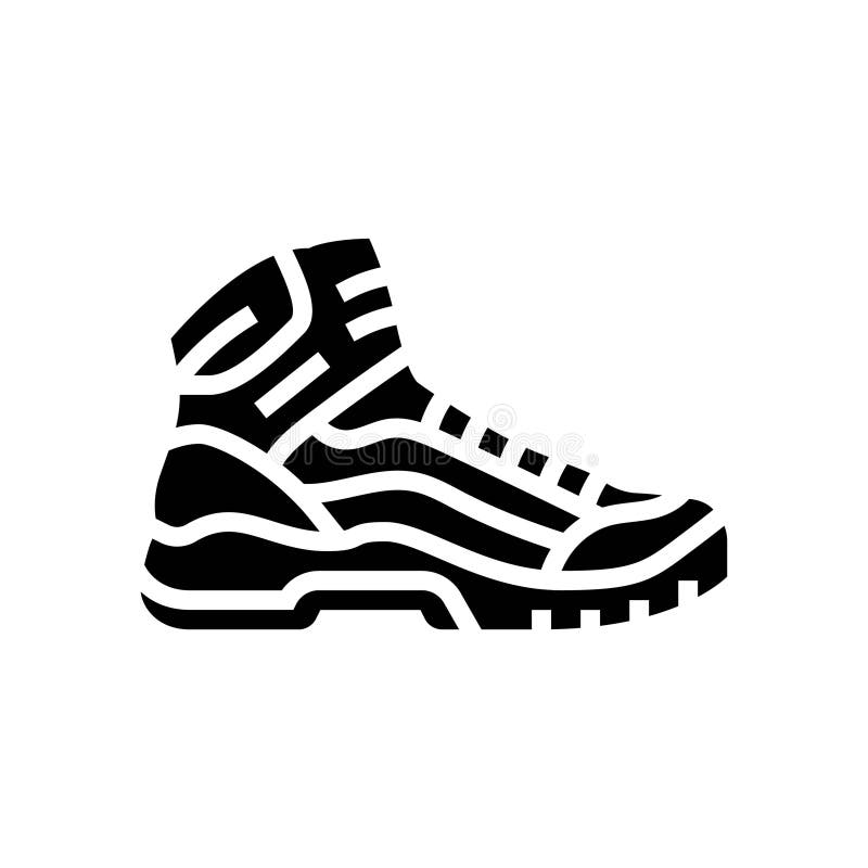 Lättviktsbågar ultralight hiking glyph-ikonvektor illustration vektor illustrationer