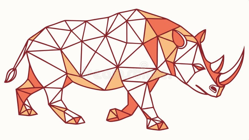 Låg polyrinogeometrisk vektordesign för djur Generativ AI vektor illustrationer