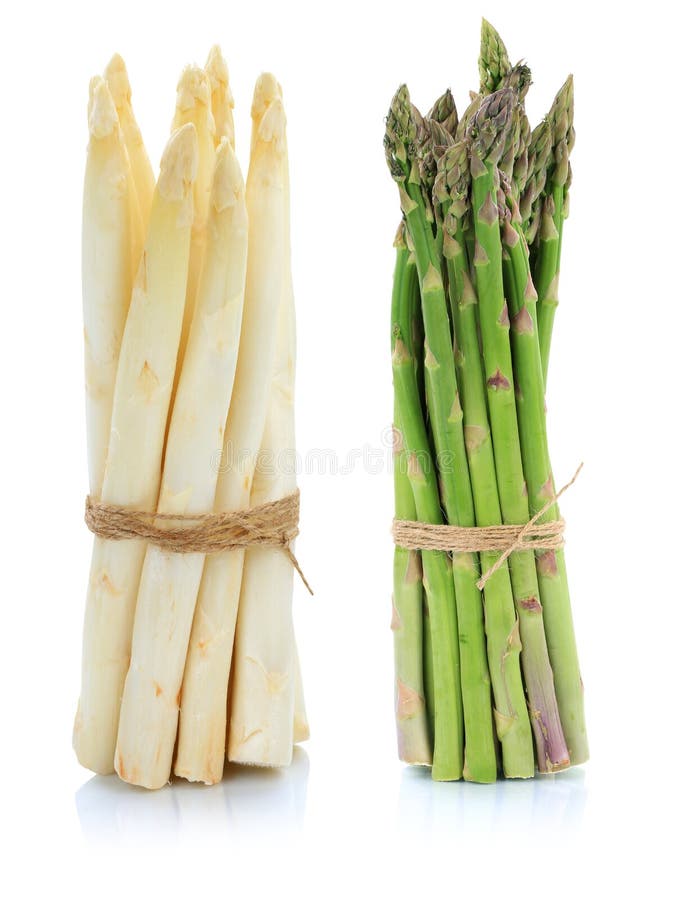 Légume blanc et vert frais de groupe d'asperge d'isolement photographie stock Légume blanc et vert frais de groupe d'asperge d'isolement photographie stock