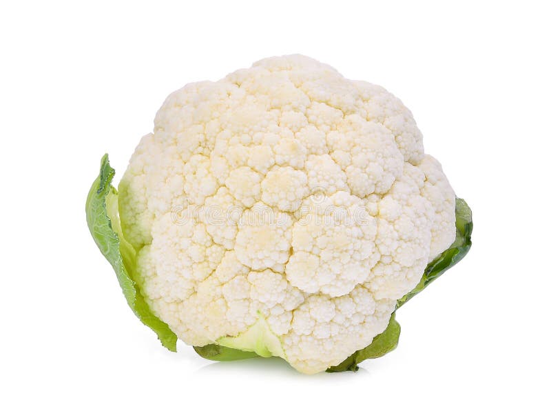 Légume de chou-fleur d'isolement sur le blanc photos stock Légume de chou-fleur d'isolement sur le blanc photos stock