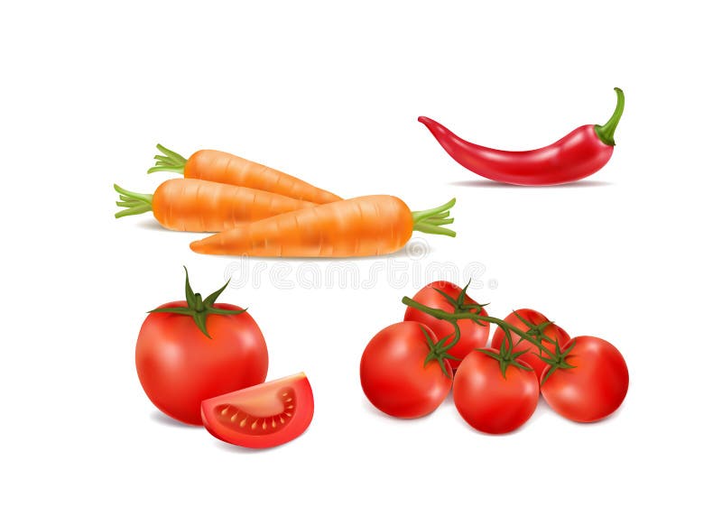 Légumes mûrs frais sur le fond blanc illustration stock Légumes mûrs frais sur le fond blanc illustration stock