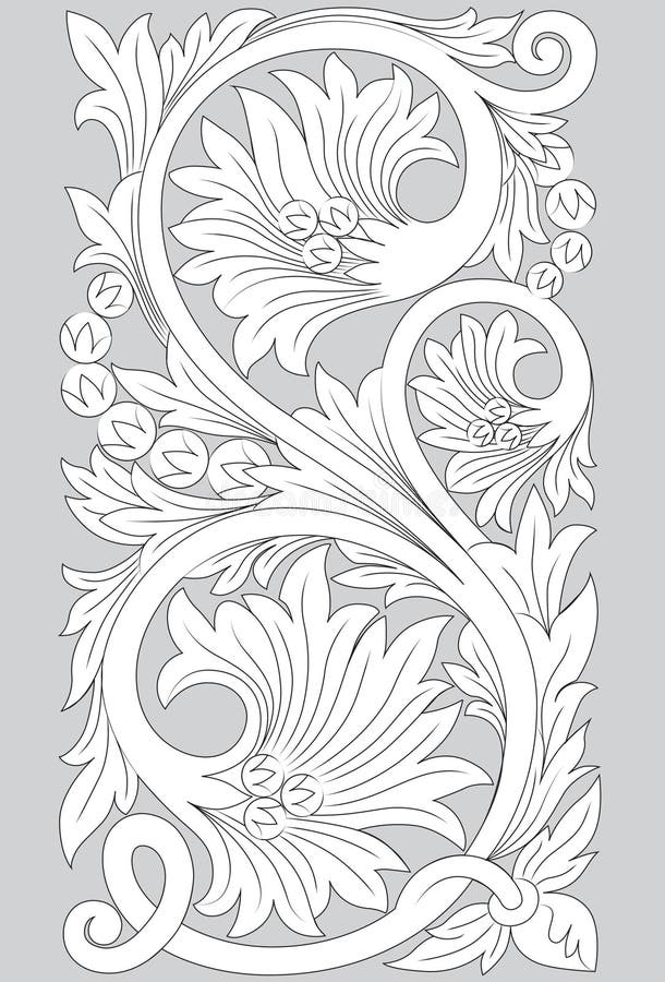 Línea arte de Jepara del adorno stock de ilustración Línea arte de Jepara del adorno stock de ilustración