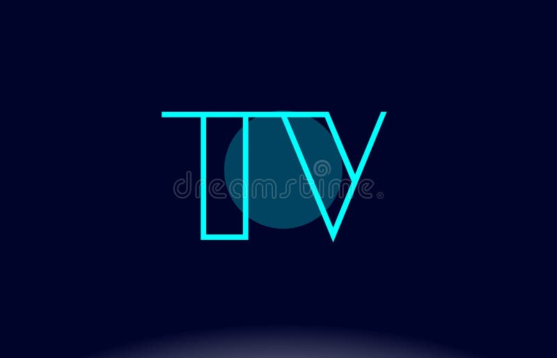línea azul vecto de la TV t v de la plantilla del icono del logotipo de la letra del alfabeto del círculo libre illustration línea azul vecto de la TV t v de la plantilla del icono del logotipo de la letra del alfabeto del círculo libre illustration