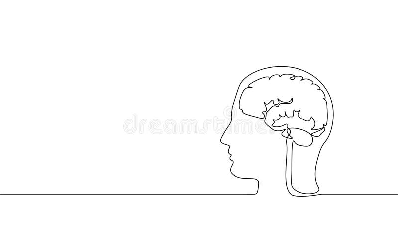 Línea continua arte de la realidad virtual del cerebro sola Ideas creativas activas modernas del sueño de la imaginación de la me stock de ilustración Línea continua arte de la realidad virtual del cerebro sola Ideas creativas activas modernas del sueño de la imaginación de la me stock de ilustración