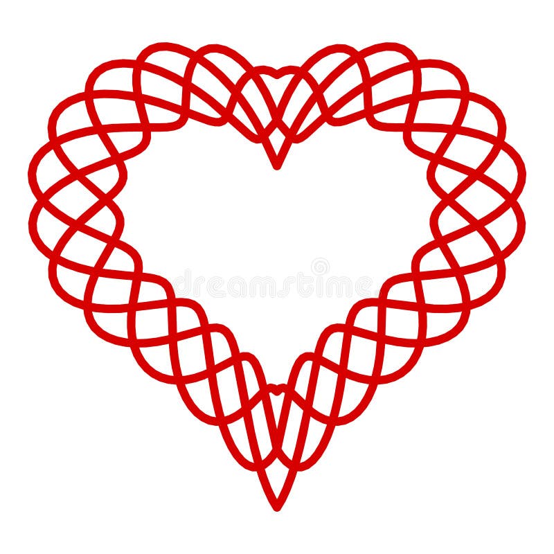 Línea curvada corazón icono, estilo simple ilustración del vector Línea curvada corazón icono, estilo simple ilustración del vector
