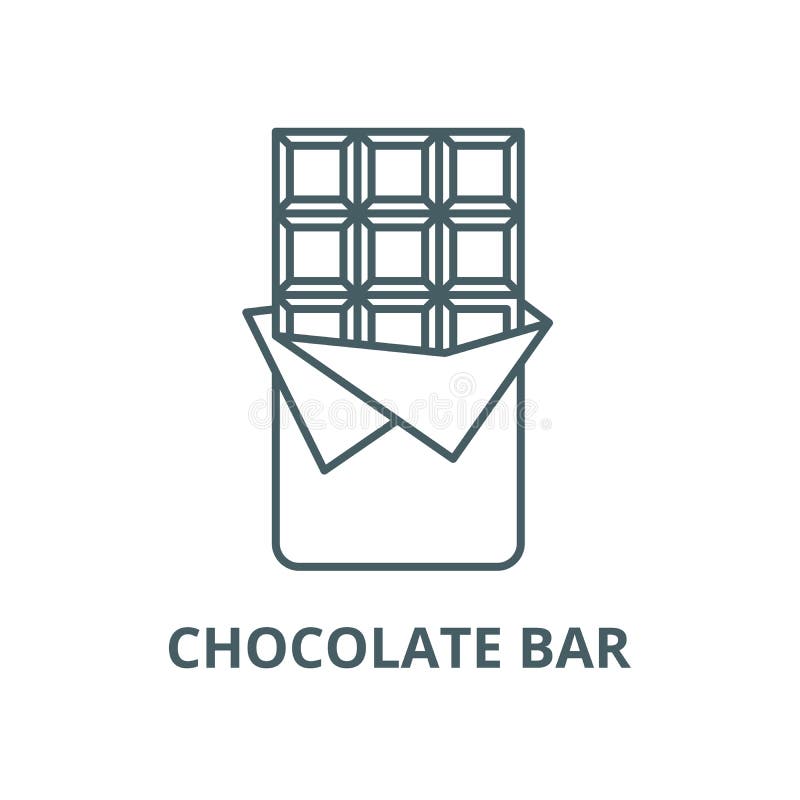 Vector Smbolo O Logotipo Plano Del Icono De La Barra De Chocolate