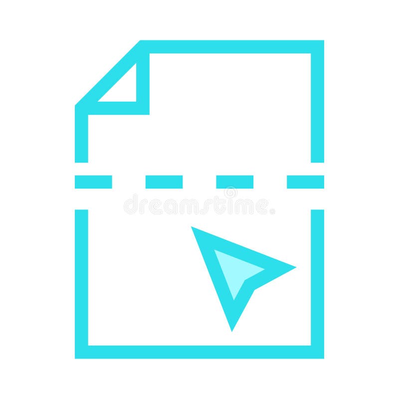 Línea de color del corte del fichero icono ilustración del vector Línea de color del corte del fichero icono ilustración del vector