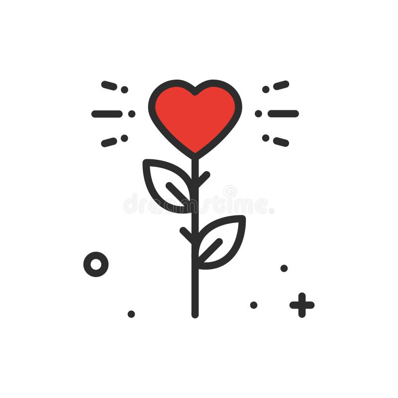 Línea de corazón de la flor icono Muestra y símbolo del amor Tema romántico del tatuaje de la flor del jardín del amor que cultiv stock de ilustración Línea de corazón de la flor icono Muestra y símbolo del amor Tema romántico del tatuaje de la flor del jardín del amor que cultiv stock de ilustración