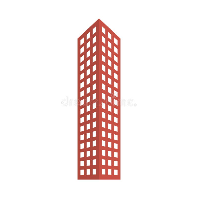 Línea de fachada roja de la ciudad imagen de la etiqueta engomada ilustración del vector