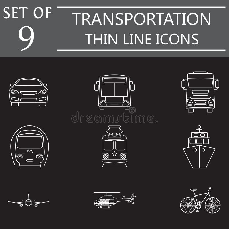 Línea de transporte sistema del icono, transporte público libre illustration Línea de transporte sistema del icono, transporte público libre illustration