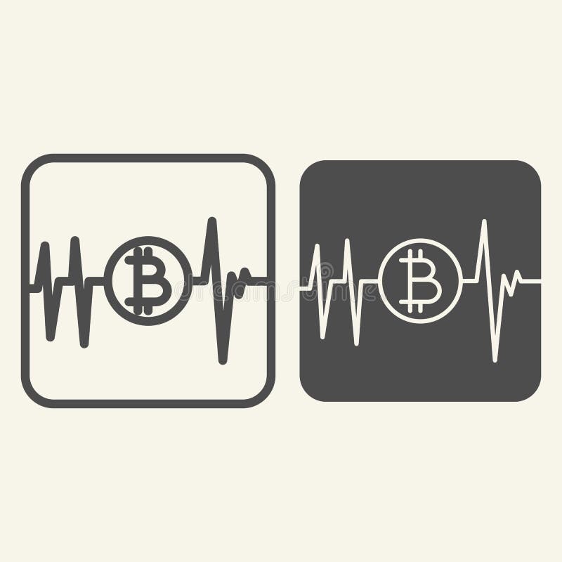 Línea del bitcoin del pulso e icono del glyph Ejemplo del vector de la carta de Cryptocurrency aislado en blanco Esquema del gráf. Línea del bitcoin del pulso e icono del glyph Ejemplo del vector de la carta de Cryptocurrency aislado en blanco Diseño del estilo del esquema del gráfico de Bitcoin, diseñado para la web y el app EPS 10