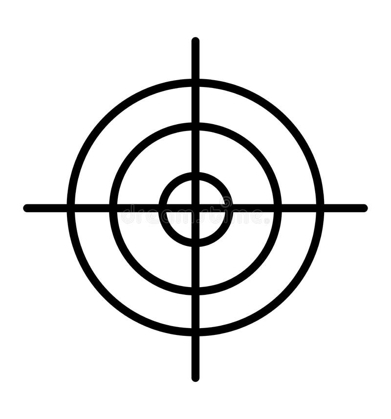 Línea ejemplo del icono del foco del vector del símbolo de la blanco aislado en blanco libre illustration Línea ejemplo del icono del foco del vector del símbolo de la blanco aislado en blanco libre illustration