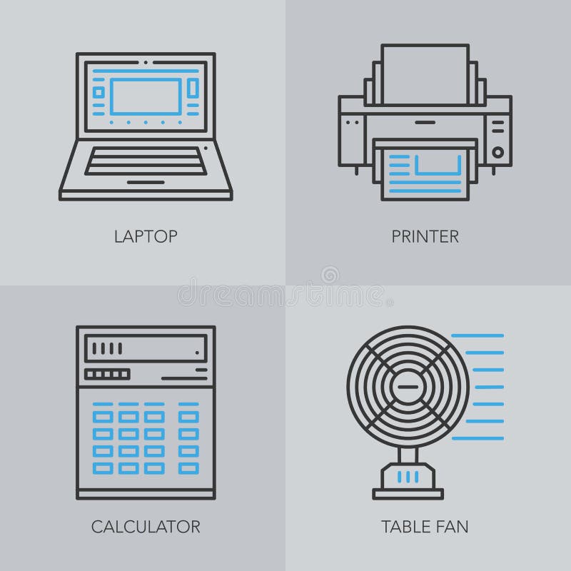 Línea fina detallada iconos para el negocio libre illustration Línea fina detallada iconos para el negocio libre illustration