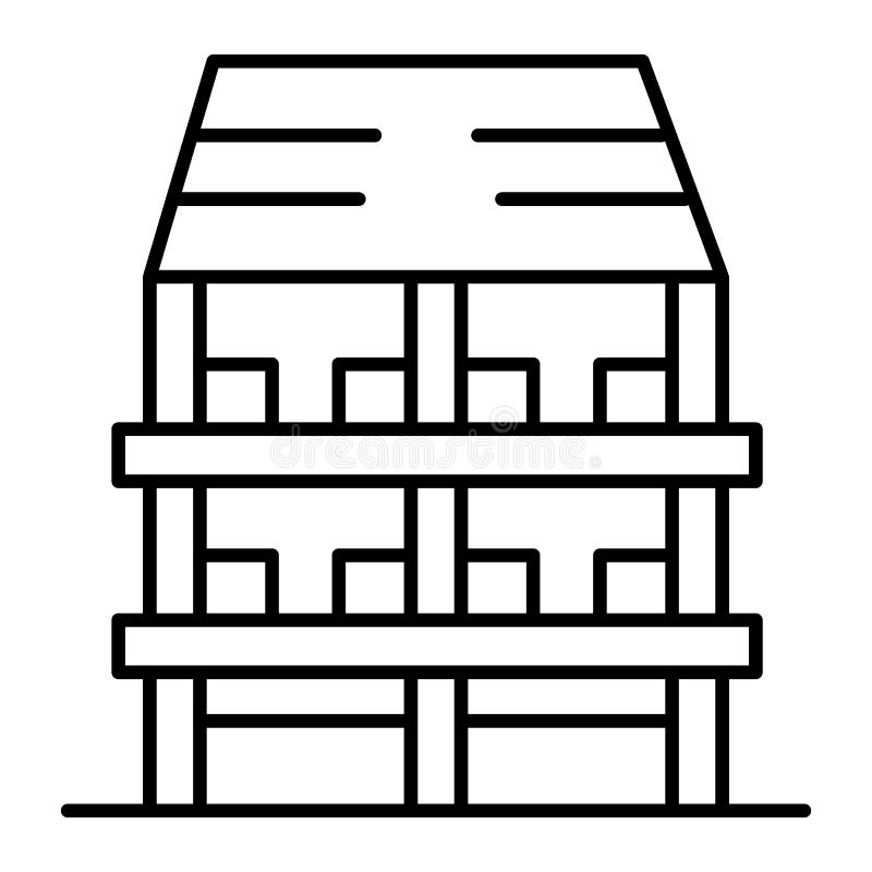 Línea fina icono de la casa de tres pisos Ejemplo exterior del vector aislado en blanco Diseño del estilo del esquema de la arqui ilustración del vector Línea fina icono de la casa de tres pisos Ejemplo exterior del vector aislado en blanco Diseño del estilo del esquema de la arqui ilustración del vector