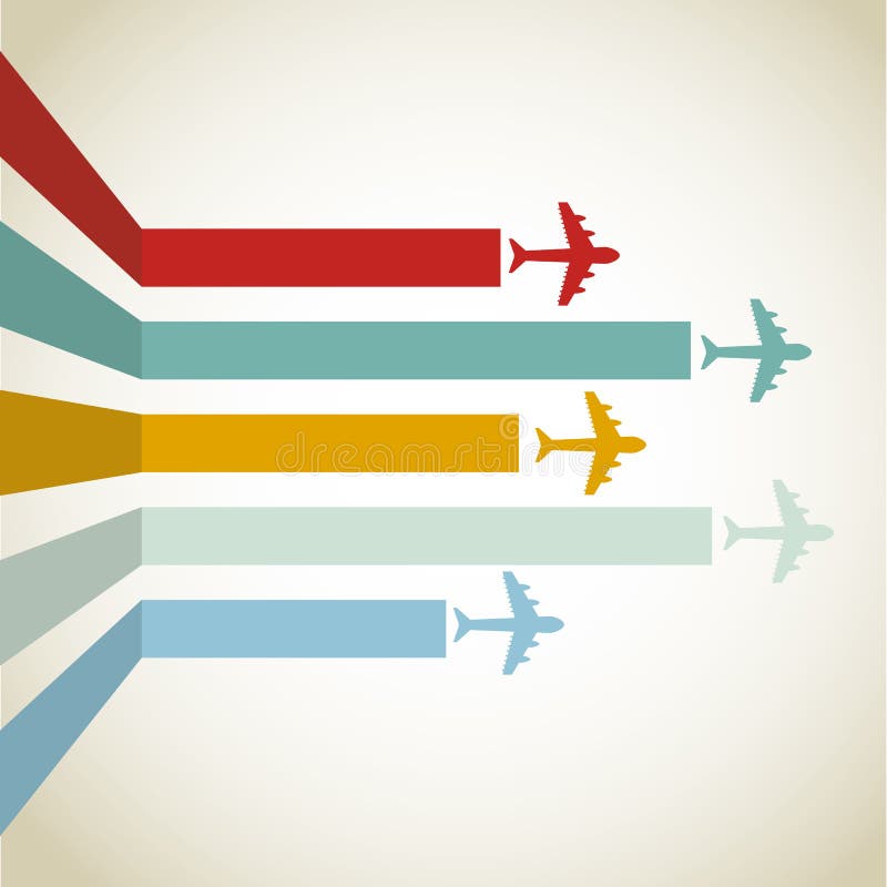 Línea horizontal de los aviones stock de ilustración Línea horizontal de los aviones stock de ilustración