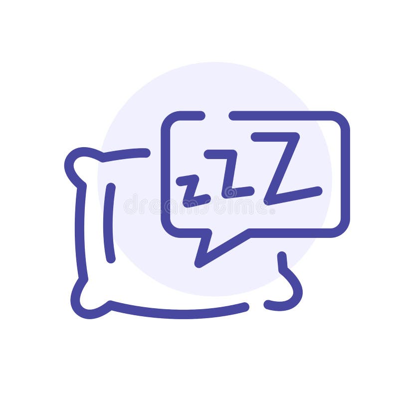 Línea icono de la almohada del sueño Lecho, muestra del somnology Botón del Web del vector ilustración del vector Línea icono de la almohada del sueño Lecho, muestra del somnology Botón del Web del vector ilustración del vector