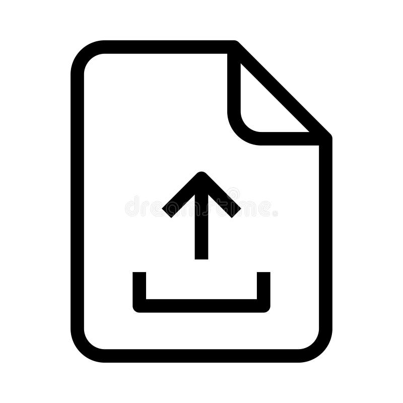 Línea icono de la carga por teletratamiento del fichero del VECTOR libre illustration