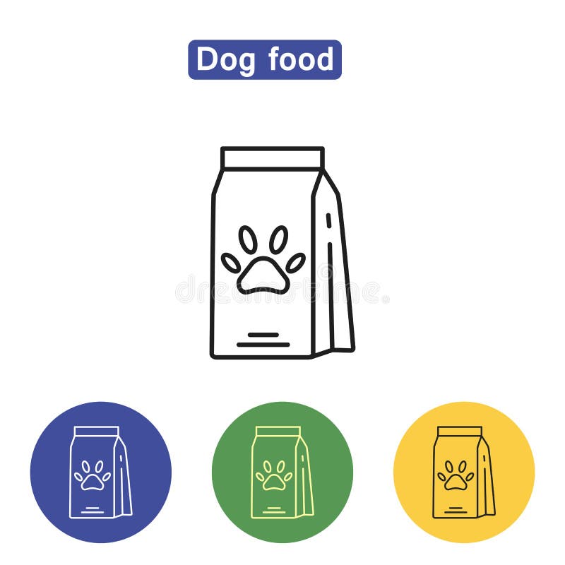 Línea icono de la comida de perro libre illustration Línea icono de la comida de perro libre illustration