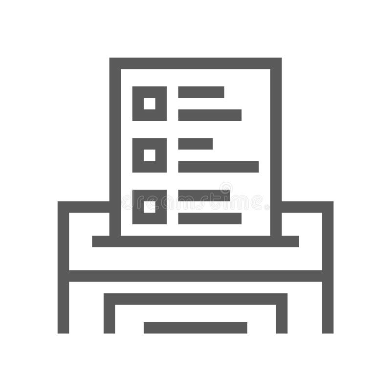 Línea icono de la votación y de las elecciones stock de ilustración Línea icono de la votación y de las elecciones stock de ilustración