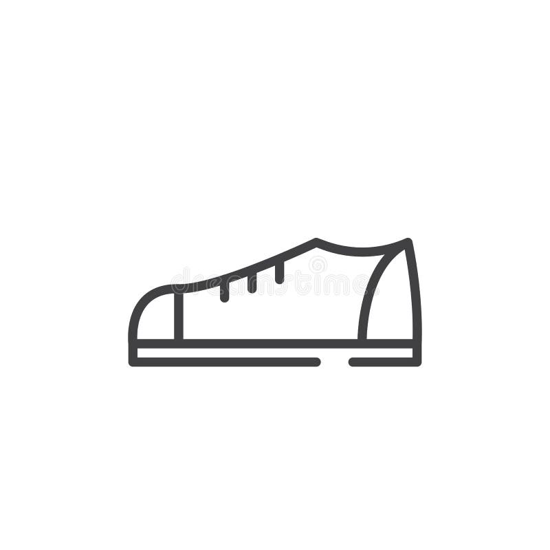 Línea icono de los zapatos stock de ilustración Línea icono de los zapatos stock de ilustración