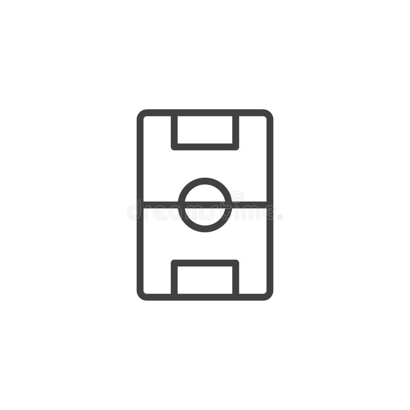 Línea icono del campo de fútbol ilustración del vector Línea icono del campo de fútbol ilustración del vector