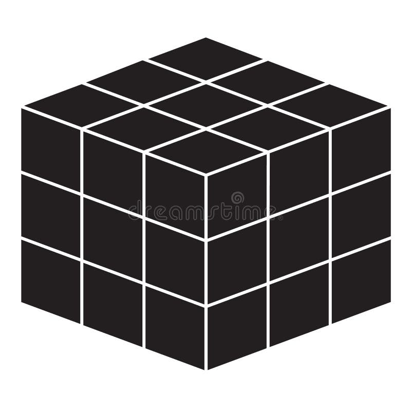 Línea icono del cubo de la matemáticas en el fondo blanco Estilo plano icono geométrico simple para su diseño del sitio web, logo ilustración del vector Línea icono del cubo de la matemáticas en el fondo blanco Estilo plano icono geométrico simple para su diseño del sitio web, logo ilustración del vector