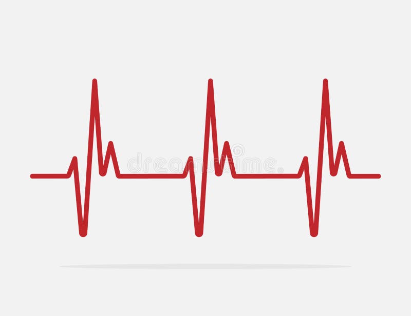 Línea icono del latido del corazón del vector stock de ilustración Línea icono del latido del corazón del vector stock de ilustración